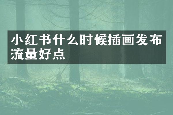 小红书什么时候插画发布流量好点