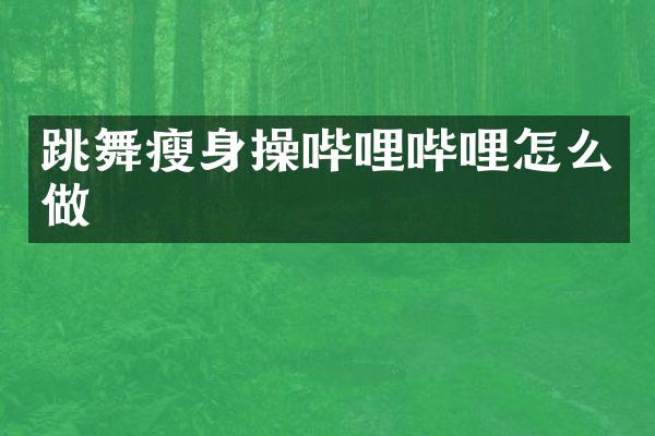 跳舞操哔哩哔哩怎么做