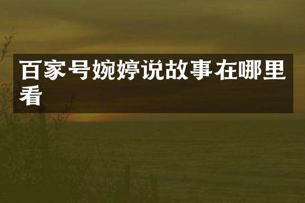 百家号婉婷说故事在哪里看