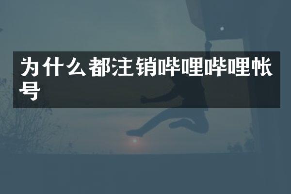 为什么都注销哔哩哔哩帐号