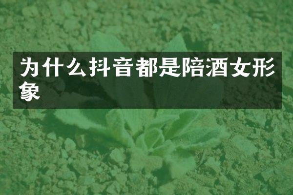 为什么抖音都是陪酒女形象