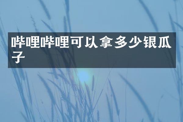 哔哩哔哩可以拿多少银瓜子