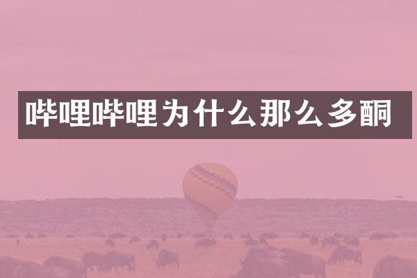 哔哩哔哩为什么那么多酮