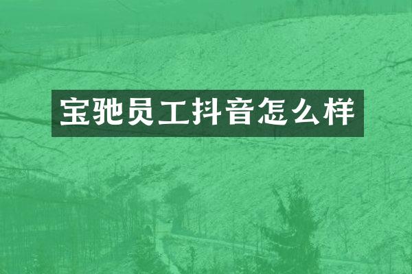 宝驰员工抖音怎么样