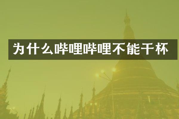 为什么哔哩哔哩不能干杯