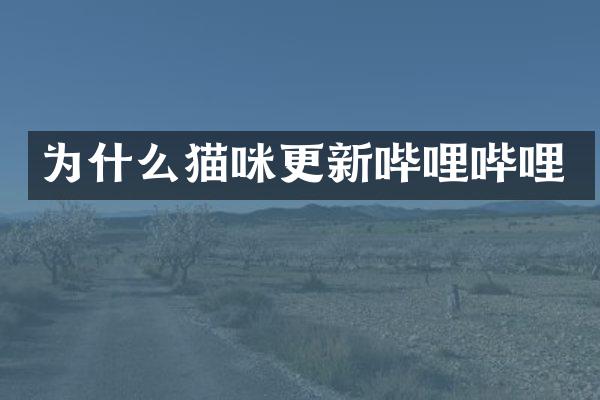 为什么猫咪更新哔哩哔哩