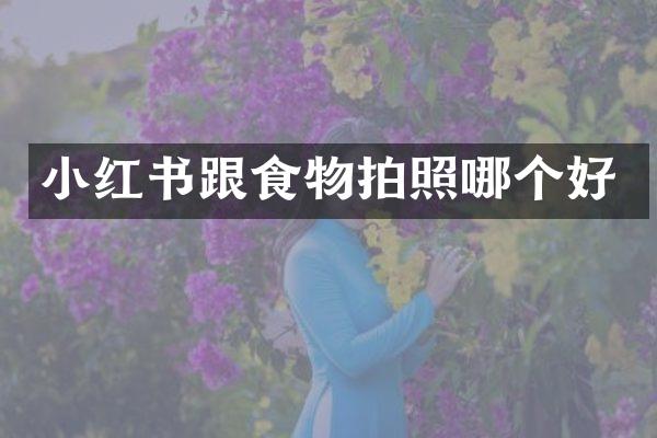 小红书跟食物拍照哪个好