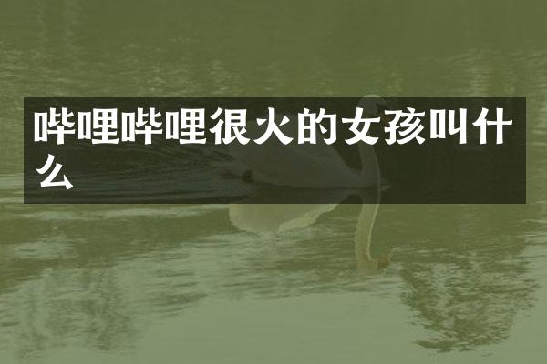 哔哩哔哩很火的女孩叫什么