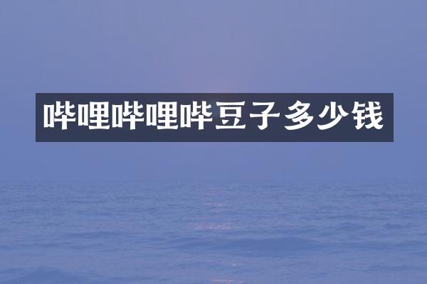 哔哩哔哩哔豆子多少钱