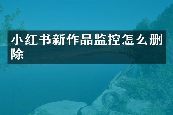 小红书新作品监控怎么删除