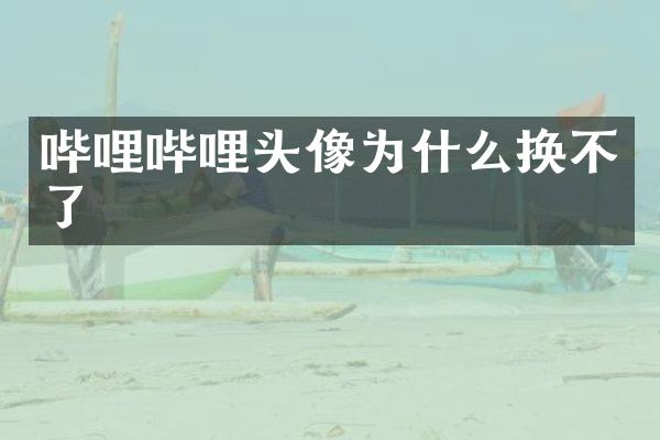 哔哩哔哩头像为什么换不了