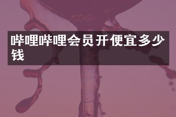 哔哩哔哩会员开便宜多少钱