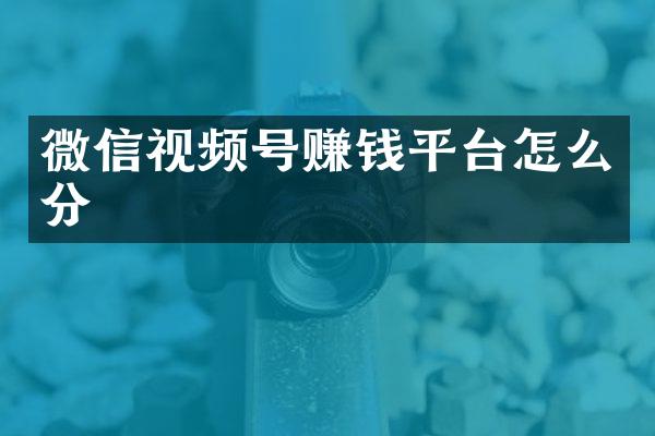 微信视频号赚钱平台怎么分