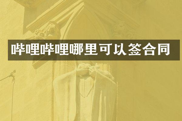 哔哩哔哩哪里可以签合同