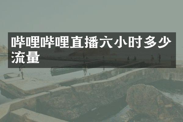 哔哩哔哩直播六小时多少流量