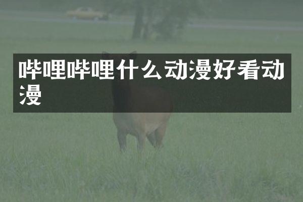 哔哩哔哩什么动漫好看动漫