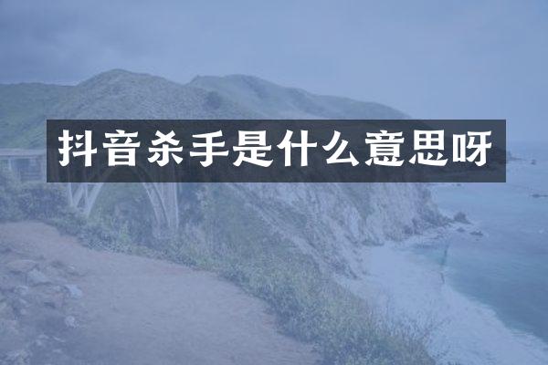 抖音杀手是什么意思呀