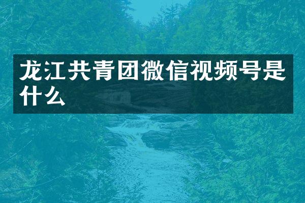 龙江共青团微信视频号是什么
