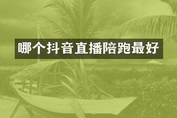哪个抖音直播陪跑最好