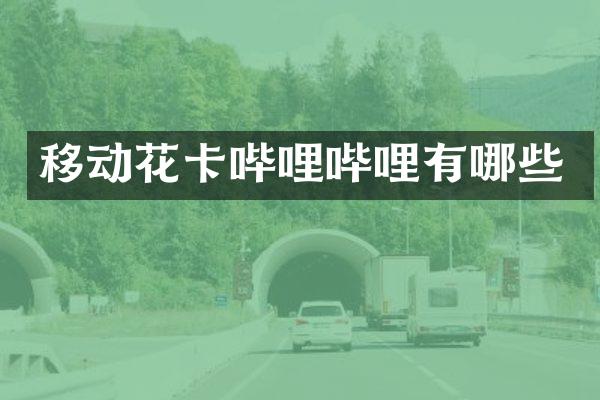 移动花卡哔哩哔哩有哪些