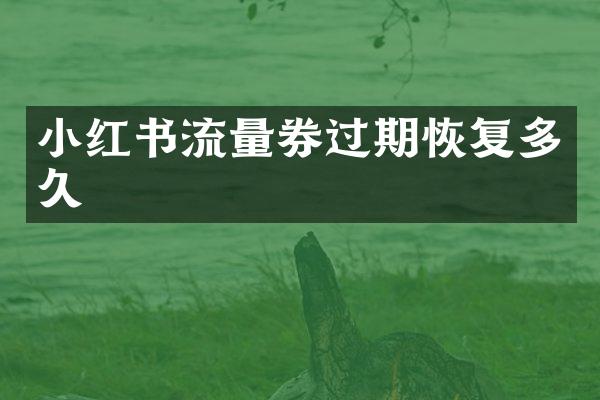 小红书流量券过期恢复多久