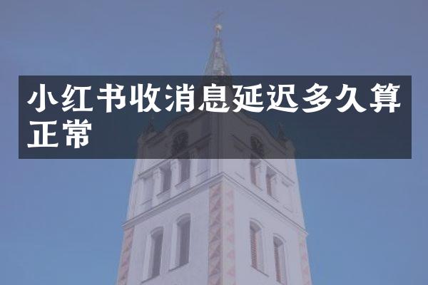 小红书收消息延迟多久算正常