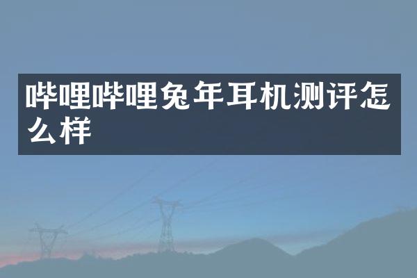 哔哩哔哩兔年耳机测评怎么样