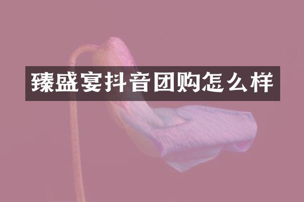 臻盛宴抖音团购怎么样