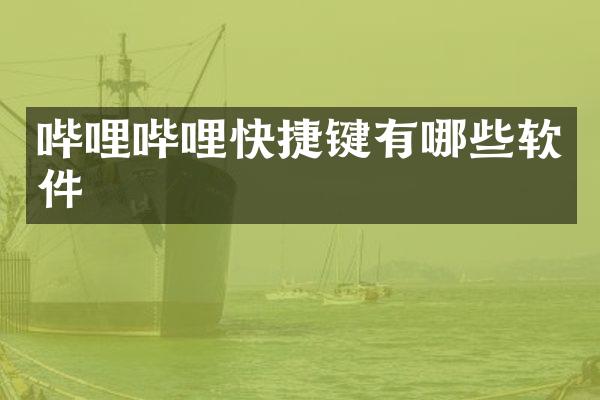 哔哩哔哩快捷键有哪些软件