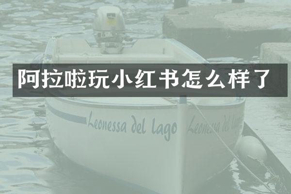 阿拉啦玩小红书怎么样了