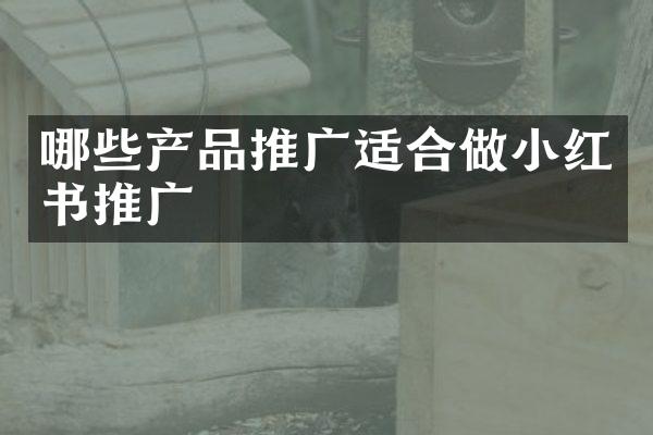 哪些产品推广适合做小红书推广
