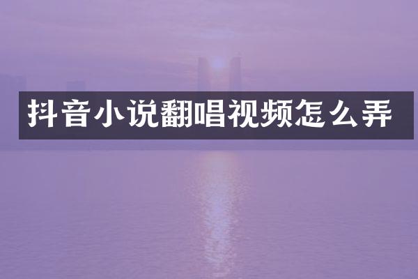 抖音小说翻唱视频怎么弄
