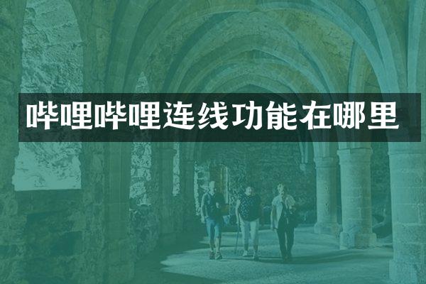 哔哩哔哩连线功能在哪里