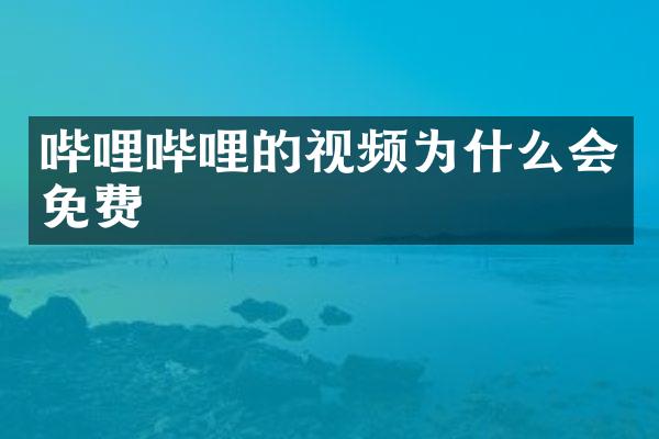 哔哩哔哩的视频为什么会免费