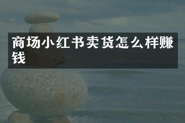 商场小红书卖货怎么样赚钱