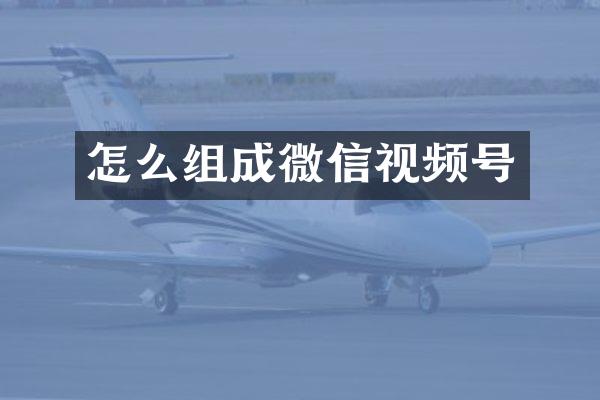 怎么组成微信视频号