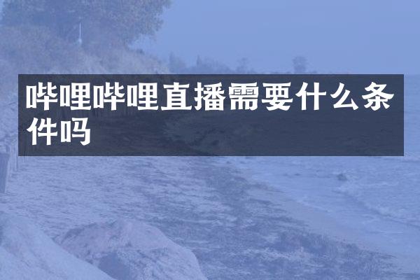 哔哩哔哩直播需要什么条件吗