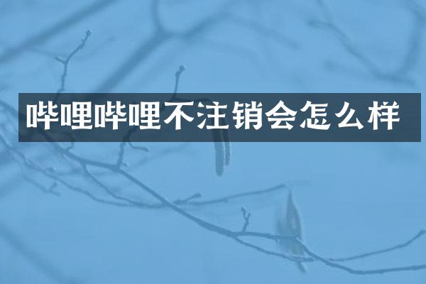 哔哩哔哩不注销会怎么样