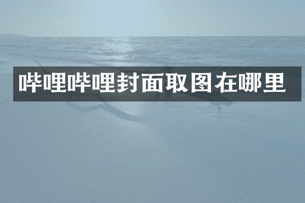 哔哩哔哩封面取图在哪里