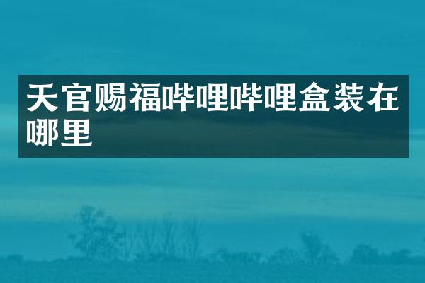天官赐福哔哩哔哩盒装在哪里