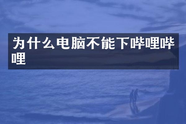 为什么电脑不能下哔哩哔哩
