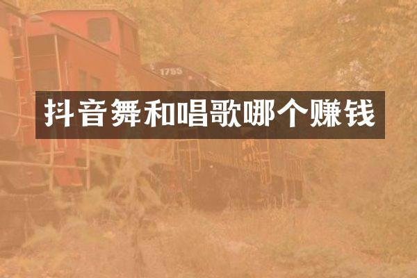 抖音舞和唱歌哪个赚钱