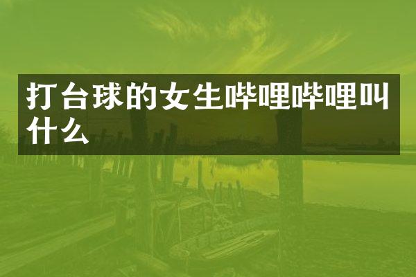 打台球的女生哔哩哔哩叫什么