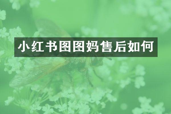 小红书图图妈售后如何