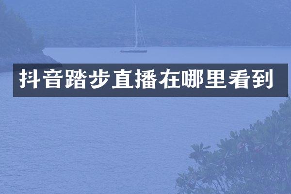 抖音踏步直播在哪里看到