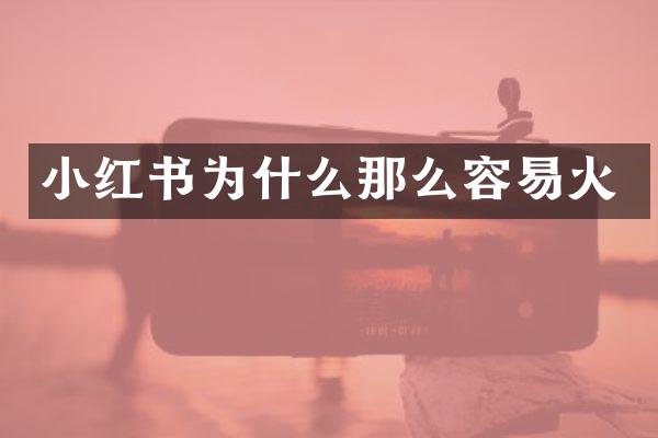 小红书为什么那么容易火