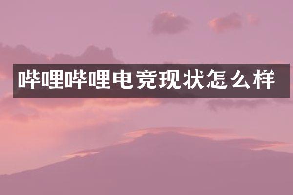 哔哩哔哩电竞现状怎么样