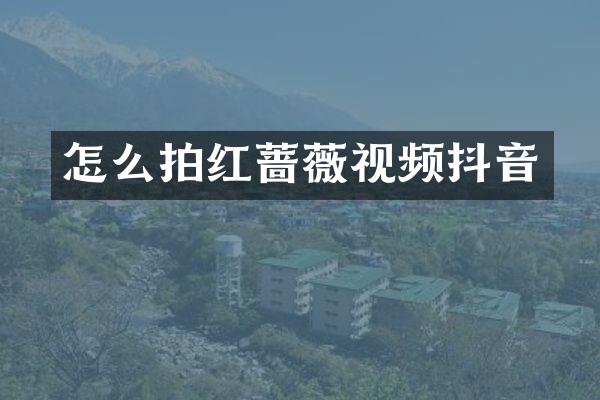 怎么拍红蔷薇视频抖音
