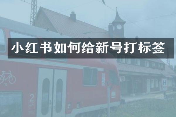 小红书如何给新号打标签