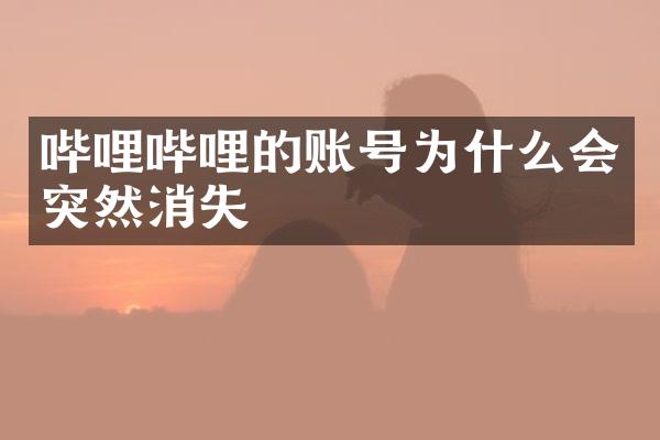 哔哩哔哩的账号为什么会突然消失